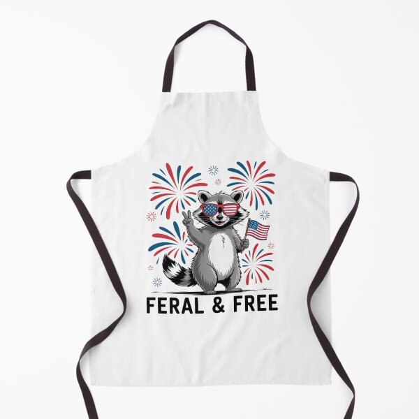 Item preview, Feral & Free Patriotic Racoon Feral and Free 4th July designed and sold by sailorjessiArt.