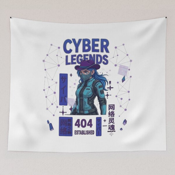 Item preview, Cyber Legend Anime Girl Futuristic Tech Warrior designed and sold by Ahmedsyde.