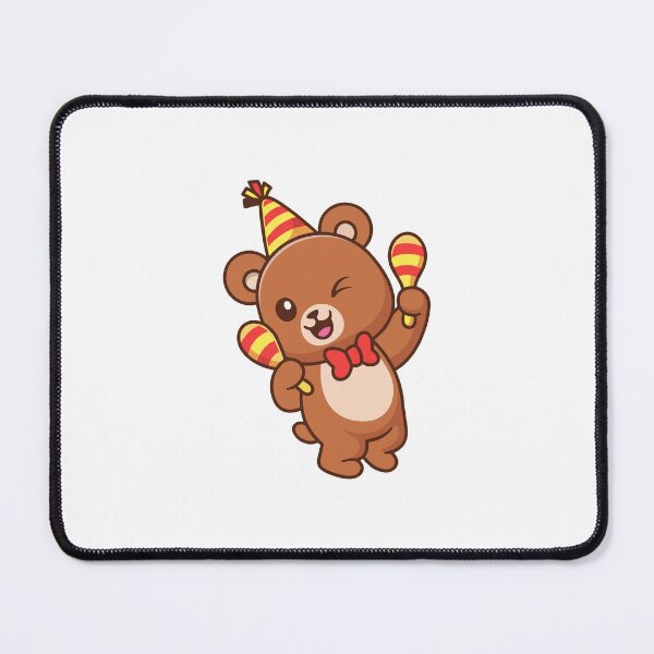 Item preview, Cute Party Bear playing Maracas Cartoon designed and sold by rarebutnocar.