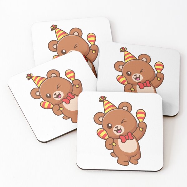 Item preview, Cute Party Bear playing Maracas Cartoon designed and sold by rarebutnocar.