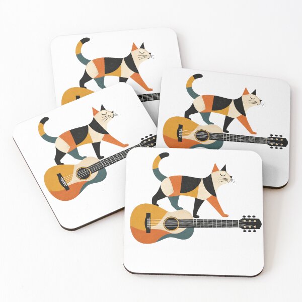 Item preview, Cat & Guitar designed and sold by ziblod.