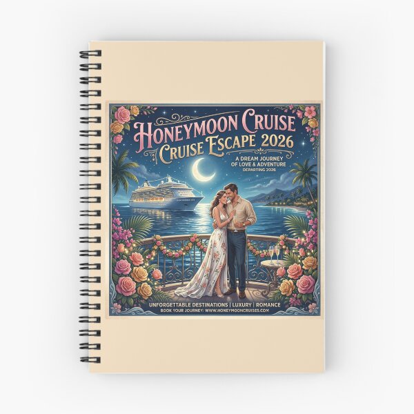 Item preview, Honeymoon Cruise Escape 2026 T-Shirt | Romantic Cruise Vacation Graphic Tee designed and sold by DmaarGroup.