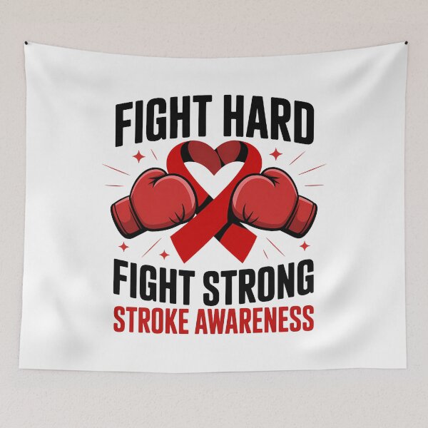 Item preview, FIGHT HARD FIGHT STRONG STROKE AWARENESS designed and sold by sailorjessiArt.