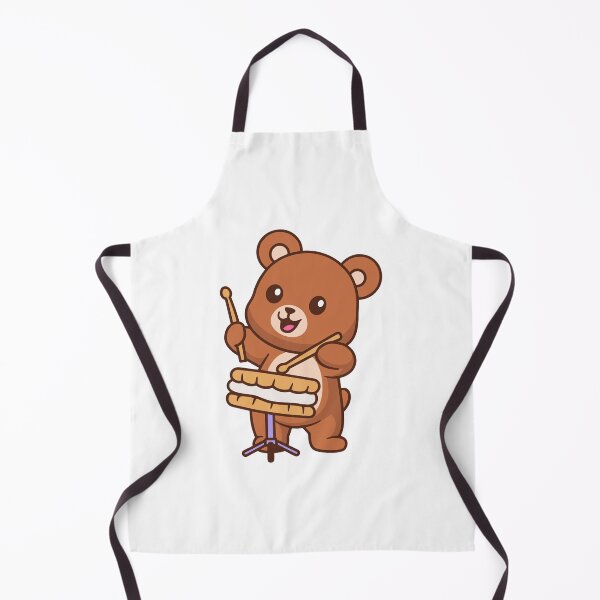 Item preview, Cute Bear Playing Biscuit Sandwich Drum designed and sold by rarebutnocar.