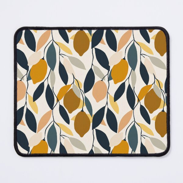 Artikelvorschau, Abstract Citrus Grove — Earth Tone Print in Teal and Ochre entworfen und verkauft von BestVarieties.