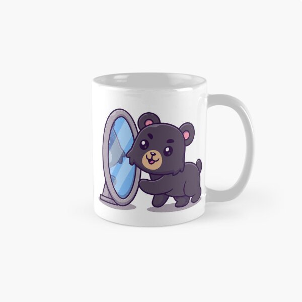 Item preview, Cute Teddy Bear Looking in the Mirror Cartoon designed and sold by rarebutnocar.
