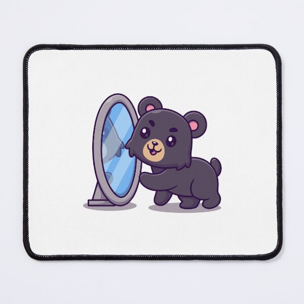 Item preview, Cute Teddy Bear Looking in the Mirror Cartoon designed and sold by rarebutnocar.