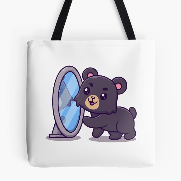 Item preview, Cute Teddy Bear Looking in the Mirror Cartoon designed and sold by rarebutnocar.