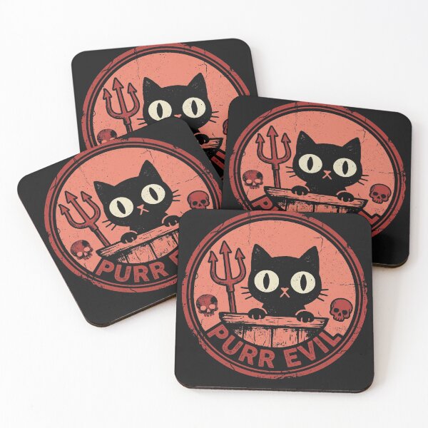 Item preview, Purr Evil Cute Spooky Black Cat Retro Devil designed and sold by AdyKurniawan.