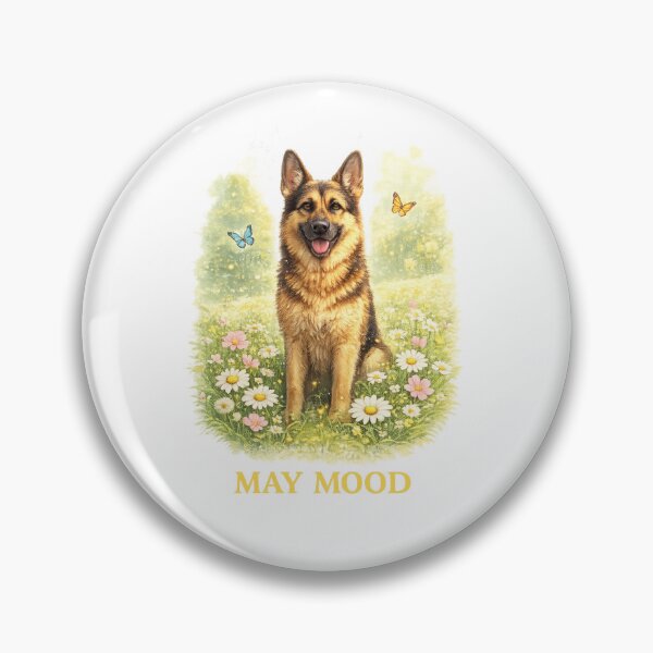 Item preview, German Shepherd May Mood – Spring Sunshine Dog designed and sold by Zampettalibera.
