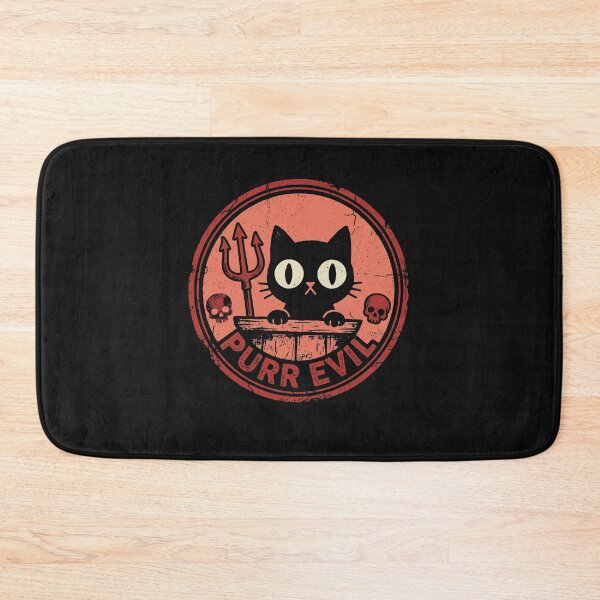 Item preview, Purr Evil Cute Spooky Black Cat Retro Devil designed and sold by AdyKurniawan.