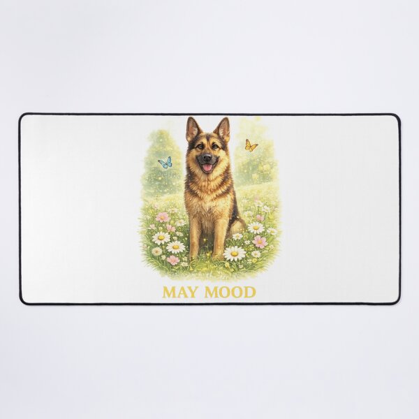Item preview, German Shepherd May Mood – Spring Sunshine Dog designed and sold by Zampettalibera.