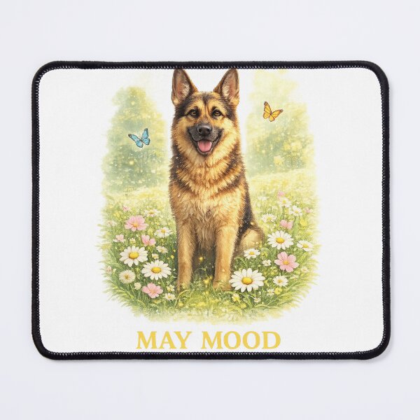 Item preview, German Shepherd May Mood – Spring Sunshine Dog designed and sold by Zampettalibera.