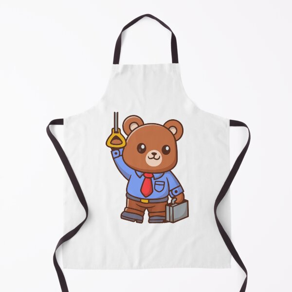Item preview, Cute Business Bear Commuting on Train Cartoon designed and sold by rarebutnocar.