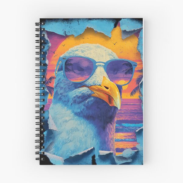 Item preview, Seagull with Sunglasses Sunset Beach Tropical Animal Summer designed and sold by Littermin.