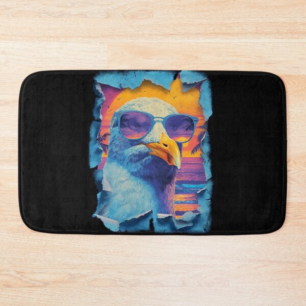 Item preview, Seagull with Sunglasses Sunset Beach Tropical Animal Summer designed and sold by Littermin.