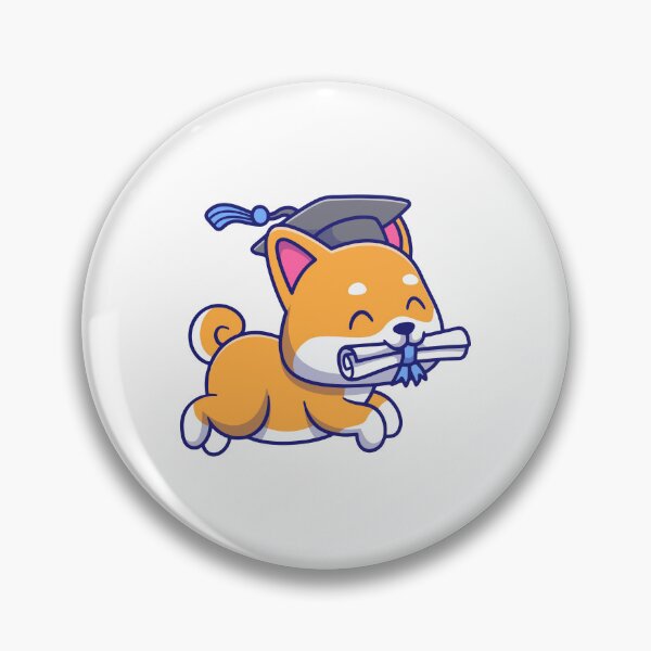 Item preview, Cute Graduation Shiba Inu Dog with Diploma Cartoon designed and sold by rarebutnocar.