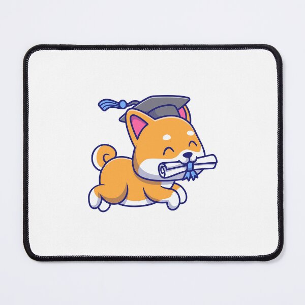 Item preview, Cute Graduation Shiba Inu Dog with Diploma Cartoon designed and sold by rarebutnocar.