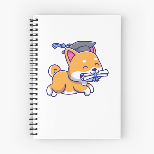 Item preview, Cute Graduation Shiba Inu Dog with Diploma Cartoon designed and sold by rarebutnocar.