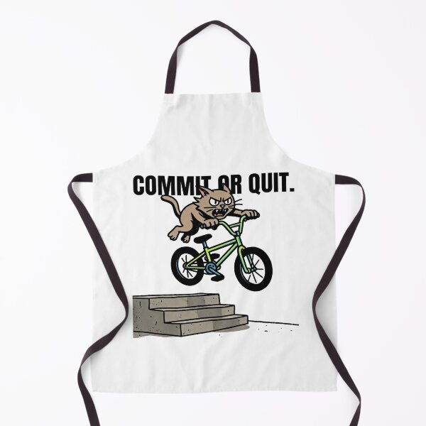 Item preview, Commit Or Quit Funny Cat BMX Bike Riding T-Shirt designed and sold by The Bold Line Studio.