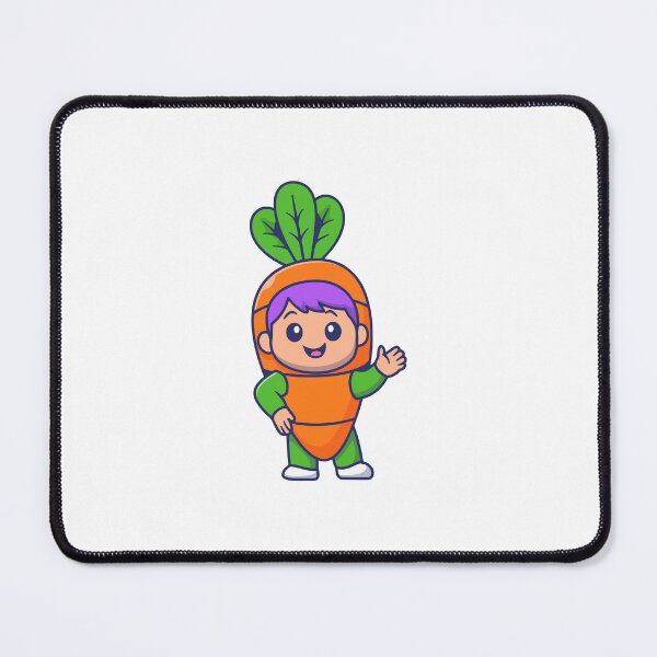 Item preview, Cute Boy in Carrot Costume Waving Cartoon designed and sold by rarebutnocar.