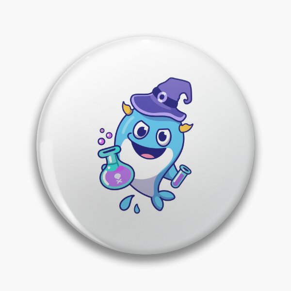 Item preview, Cute Witch Monster with Magic Chemical Flask Cartoon designed and sold by rarebutnocar.