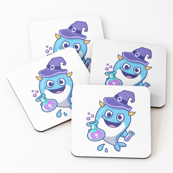 Item preview, Cute Witch Monster with Magic Chemical Flask Cartoon designed and sold by rarebutnocar.