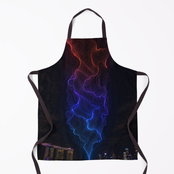 Item preview, Neon Ascension Over Singapore Made With Drones designed and sold by JcAbstractArt.