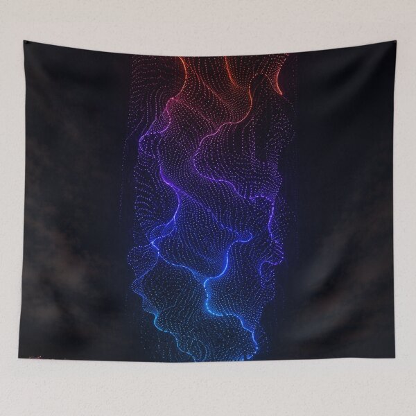 Item preview, Neon Ascension Over Singapore Made With Drones designed and sold by JcAbstractArt.