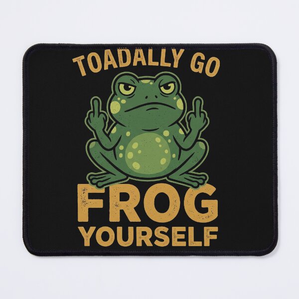 Item preview, Toadally Go Frog Yourself Funny Angry Amphibian designed and sold by AdyKurniawan.