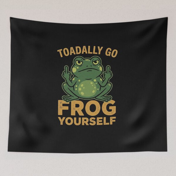 Item preview, Toadally Go Frog Yourself Funny Angry Amphibian designed and sold by AdyKurniawan.