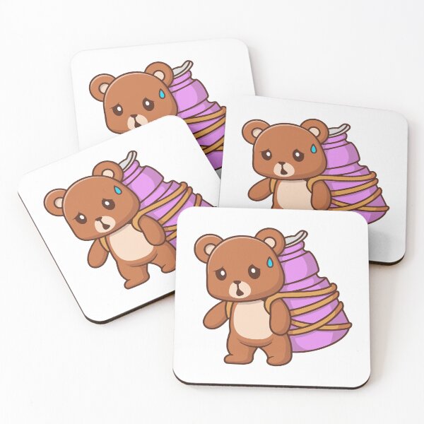Item preview, Cute Tired Bear Carrying Huge Water Bottle Cartoon designed and sold by rarebutnocar.