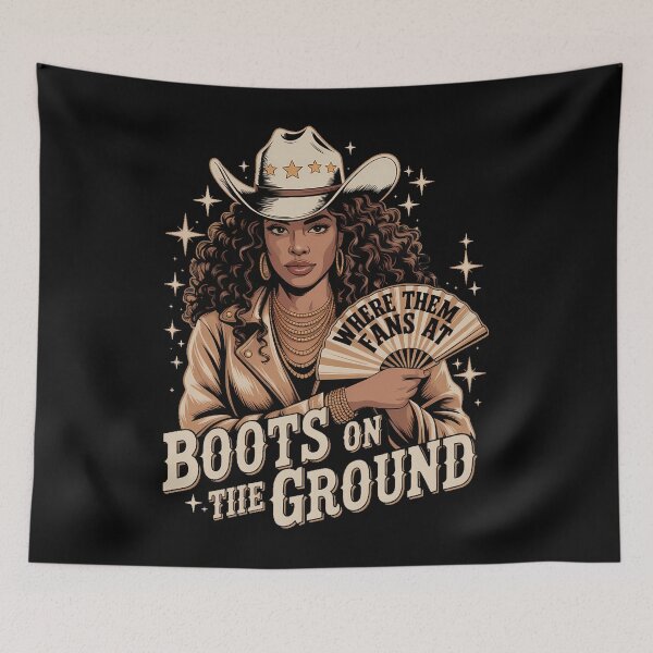 Item preview, Boots On The Ground Juneteenth Cowgirl Where Them Fans At  designed and sold by sailorjessiArt.