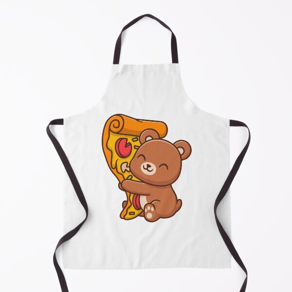 Item preview, Cute Bear Hugging Huge Pizza Slice Cartoon designed and sold by rarebutnocar.