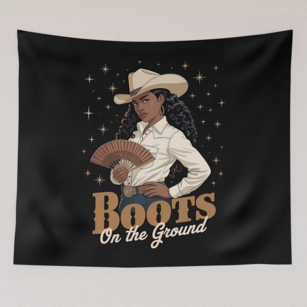 Item preview, Boots On The Ground Juneteenth Cowgirl Where Them Fans At  designed and sold by sailorjessiArt.