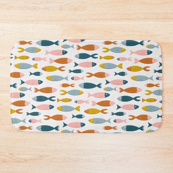 Item preview, Swimming Fish in Retro Pastels designed and sold by HonestiesPrints.