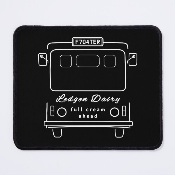Item preview, Classic electric milk float "full cream ahead" pun line drawing designed and sold by soitwouldseem.