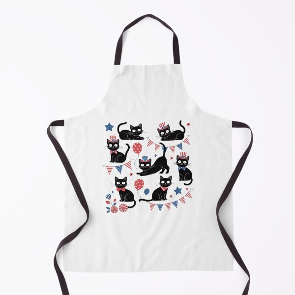 Item preview, Cute Black Cat USA Flag Firework Patriotic 4th of July designed and sold by sailorjessiArt.