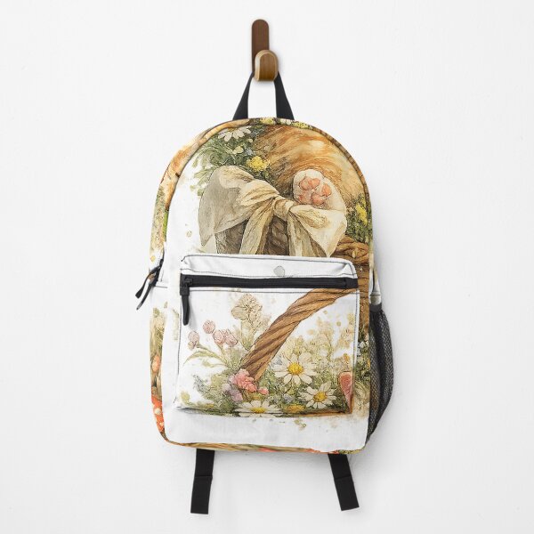 Item preview, Sleeping Orange Cat in a Wildflower Basket designed and sold by slikar.