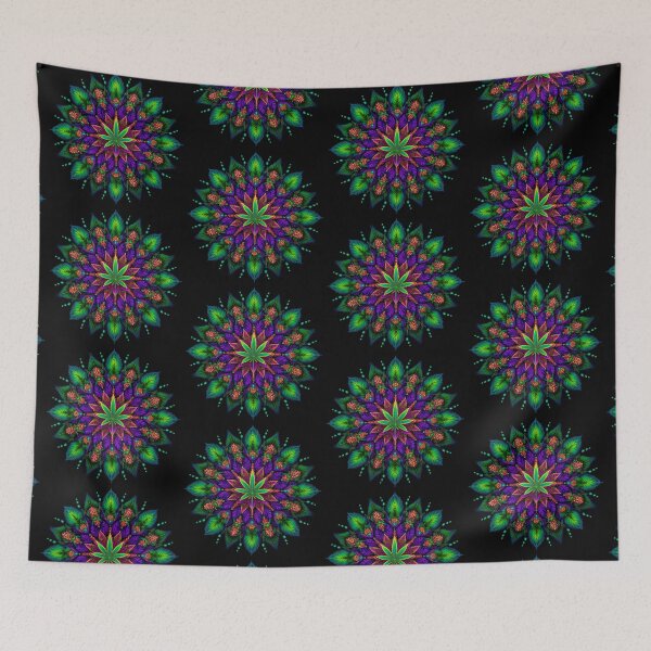 Item preview, Marijuana Weed Leaf Mandala | Cannabis Psychedelic Art designed and sold by Manafold.