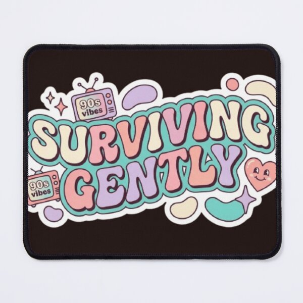 Item preview, Surviving Gently Retro 90s Aesthetic Sticker designed and sold by The Creative Canva.