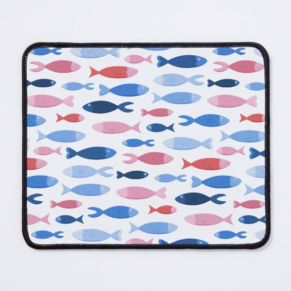 Item preview, Swimming Fish in Blue & Red designed and sold by HonestiesPrints.