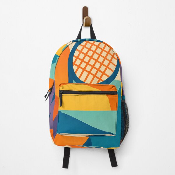 Item preview, Retro Tennis Racket and Court Lines Collage designed and sold by InkSmithery.