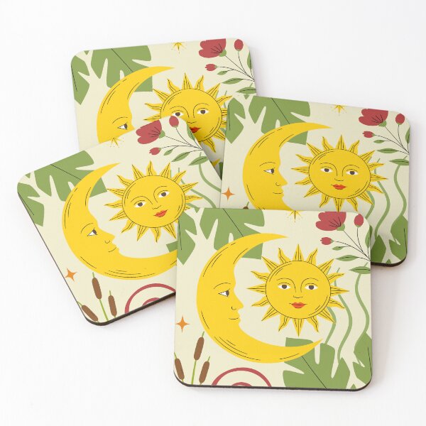 Item preview, Celestial Harmony: Retro Sun, Moon, and Botanical Haven designed and sold by AllaMashycheva.