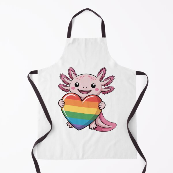 Item preview, Gay Pride Axolotl Heart Rainbow Flag LGBT designed and sold by sailorjessiArt.