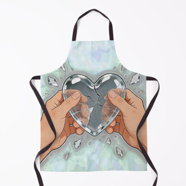Item preview, Fragile Broken Glass Heart Surreal Aesthetic Illustration designed and sold by Hen-C-Art.