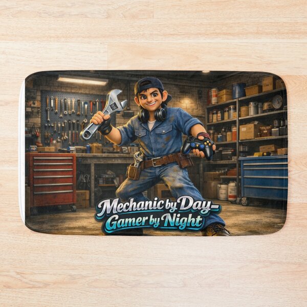 Item preview, Mechanic by Day Gamer by Night Garage Art designed and sold by AleksKos.