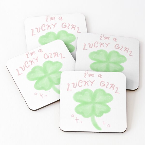 Item preview, I’m a Lucky Girl Clover Curly designed and sold by AestheteArchive.