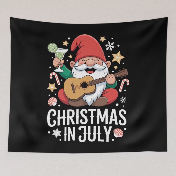 Item preview, Gnome Christmas In July Summer Xmas Beach Vacation designed and sold by sailorjessiArt.
