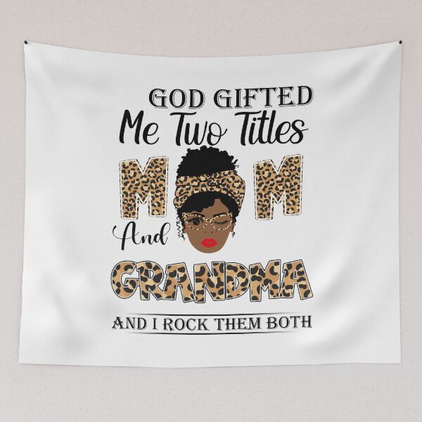 Item preview, Womens God Gifted Me Two Titles Mom And grandma And I Rock Them Both designed and sold by GabbyKash.